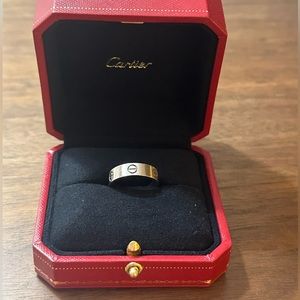Authentic Cartier White Gold Love Ring Size 56